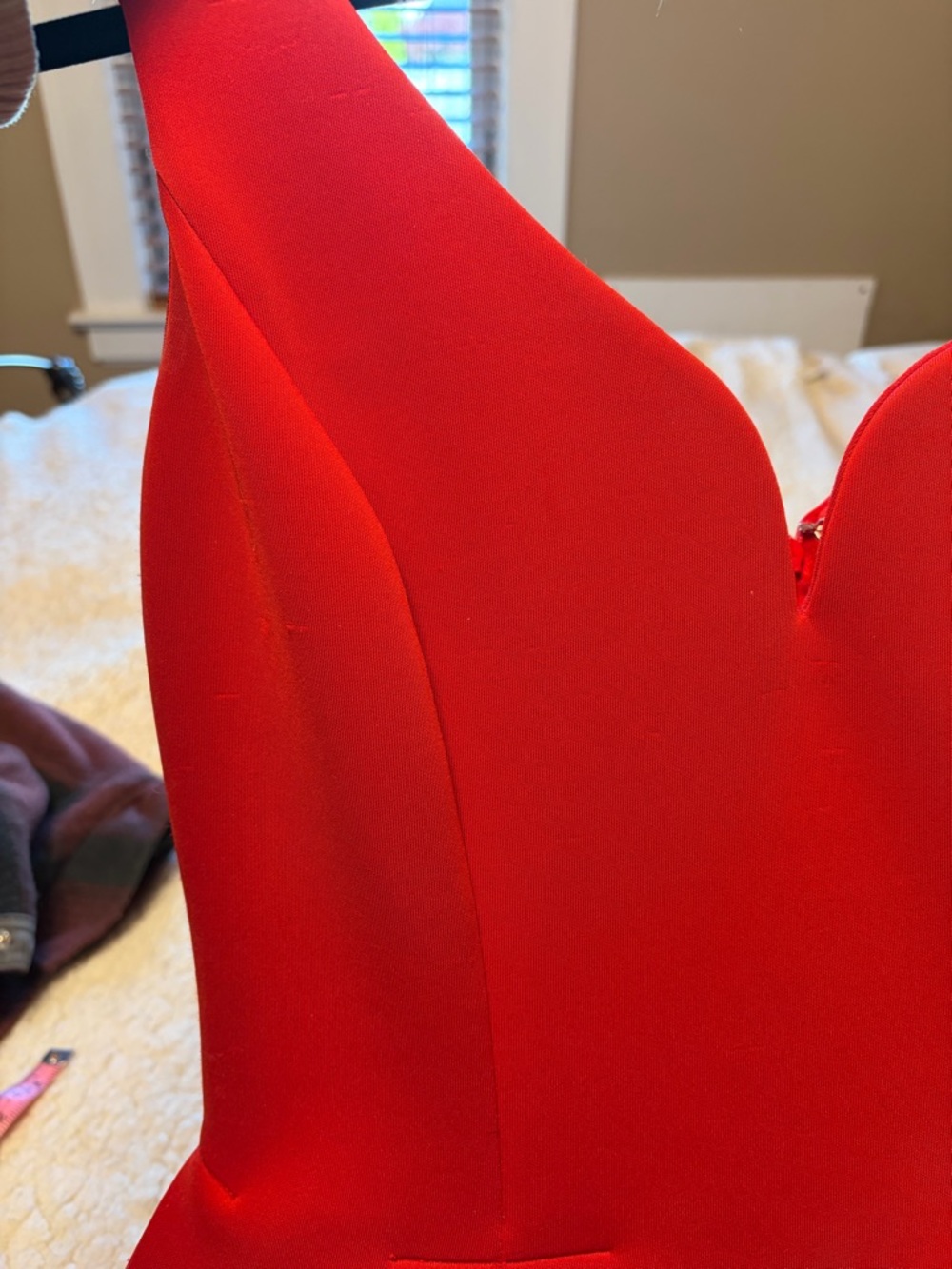 Ali Ro Red Fit and Flare Cocktail Dress - Picture 8 of 9